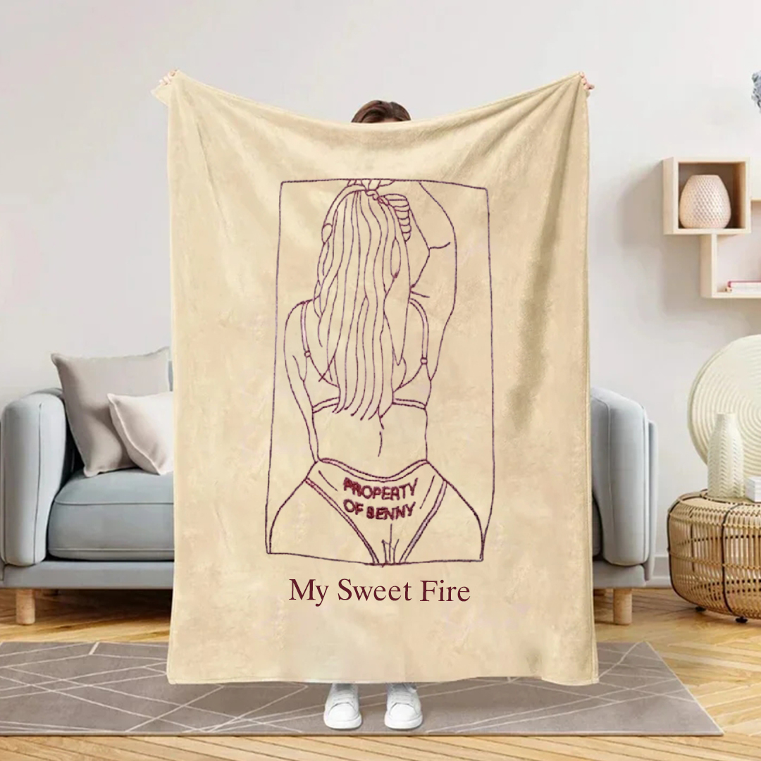 Sexy Custom Photo Blanket – Personalized Anniversary Gift for Him