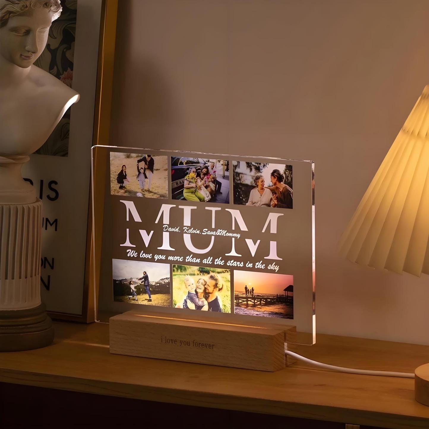 Personalized Custom Photo Night Light – Perfect Gift for Mom