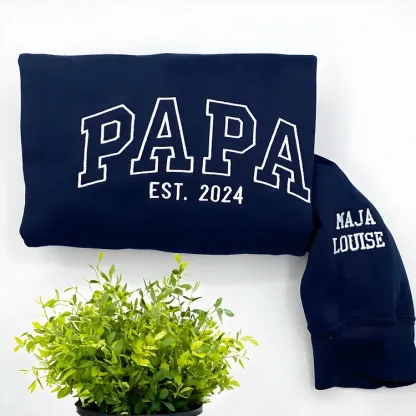 Custom Embroidered T-shirt&Sweatshirt For Custom papà,papá,pai