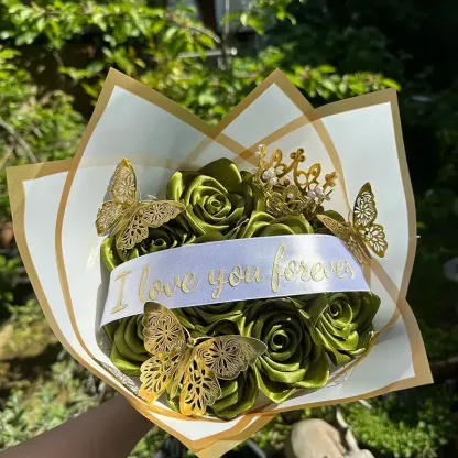 Eternal Roses - HandMade From Satin Ribbon(Never Wither)-forlovever