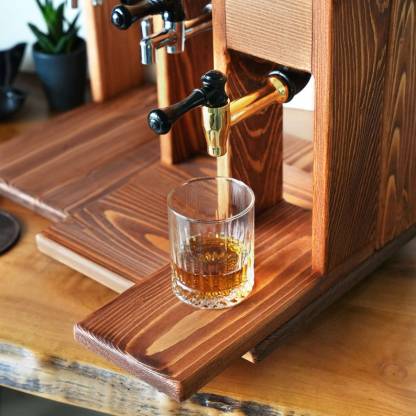 Wedding Gift Personalized Wooden Whiskey Decanter, Liquor Dispenser, Engagement Gift, Newlywed Gift, Couple First Christmas Gift Idea-Creatgifts