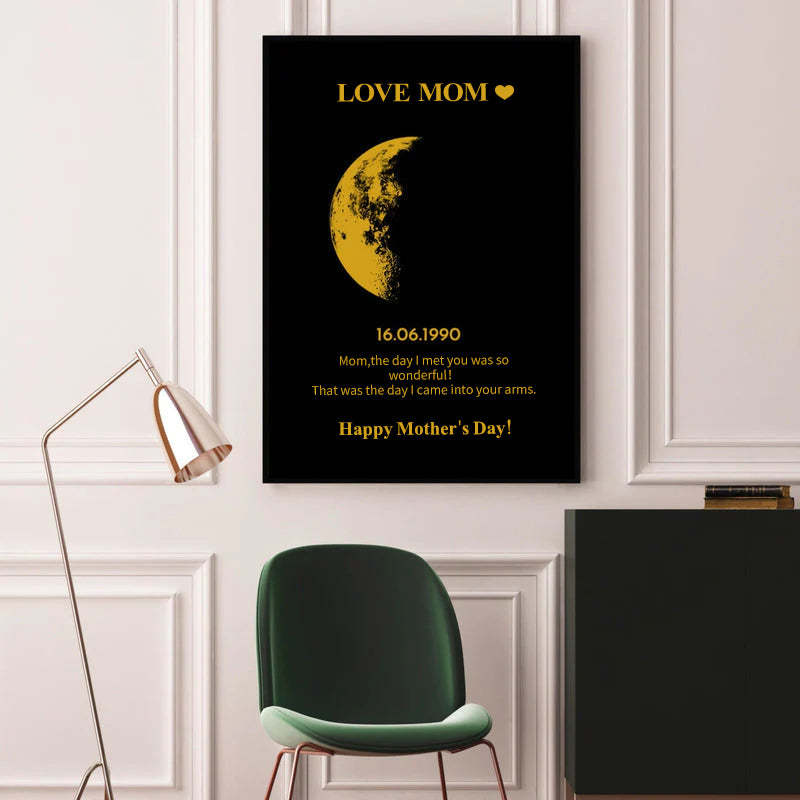 Custom for Mom Art Frame/REAL MOON PHASE Mother's Day Gift