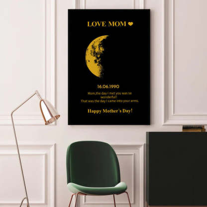 Custom for Mom Art Frame/REAL MOON PHASE Mother's Day Gift