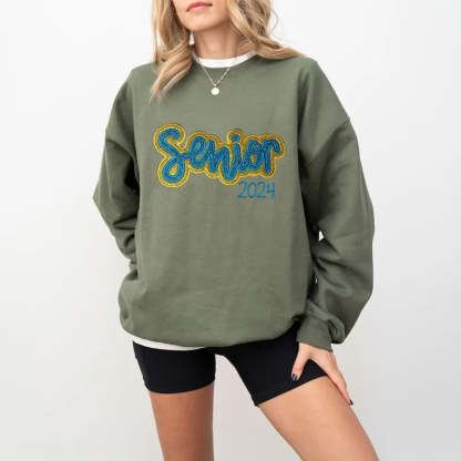 Custom Embroidered Double Glitter Sequined Sweatshirt