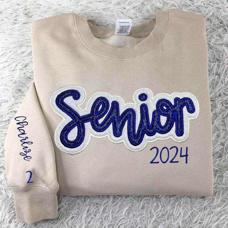 Custom Embroidered Double Glitter Sequined Sweatshirt