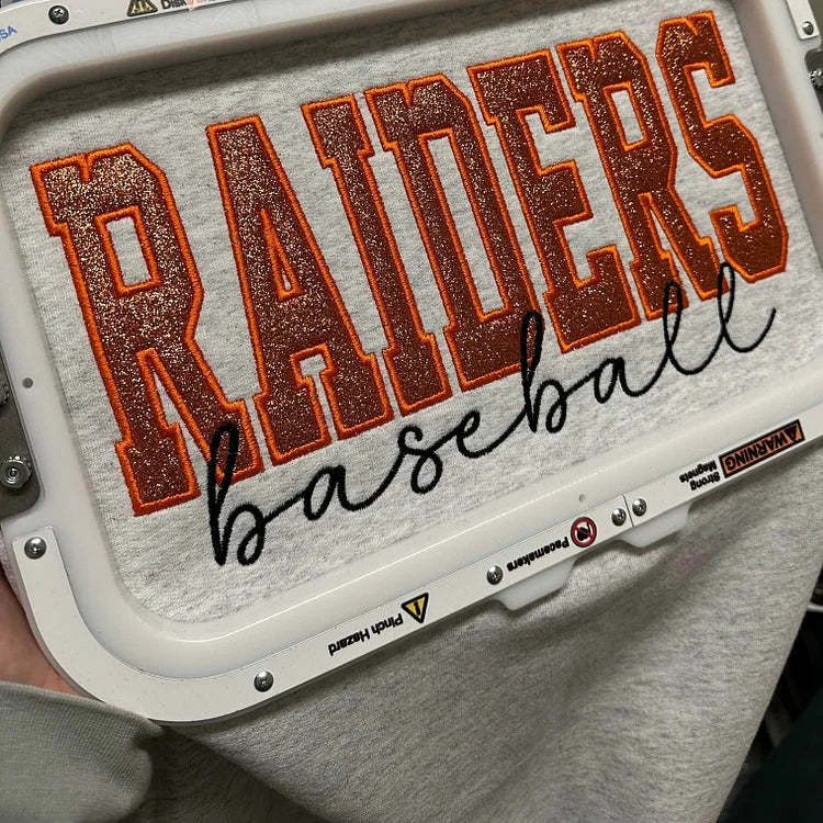 Custom Embroidered Glitter Viny Team Sweatshirt