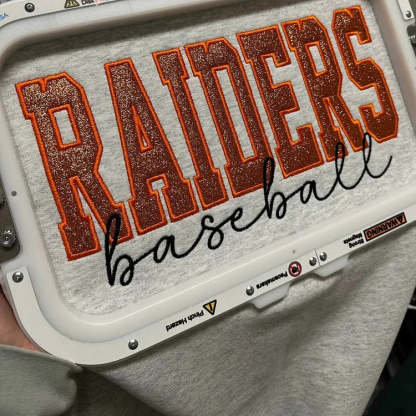 Custom Embroidered Glitter Viny Team Sweatshirt