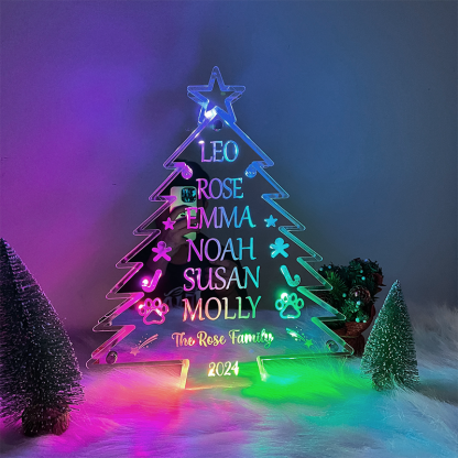 Customized Christmas Tree Gift Night Light