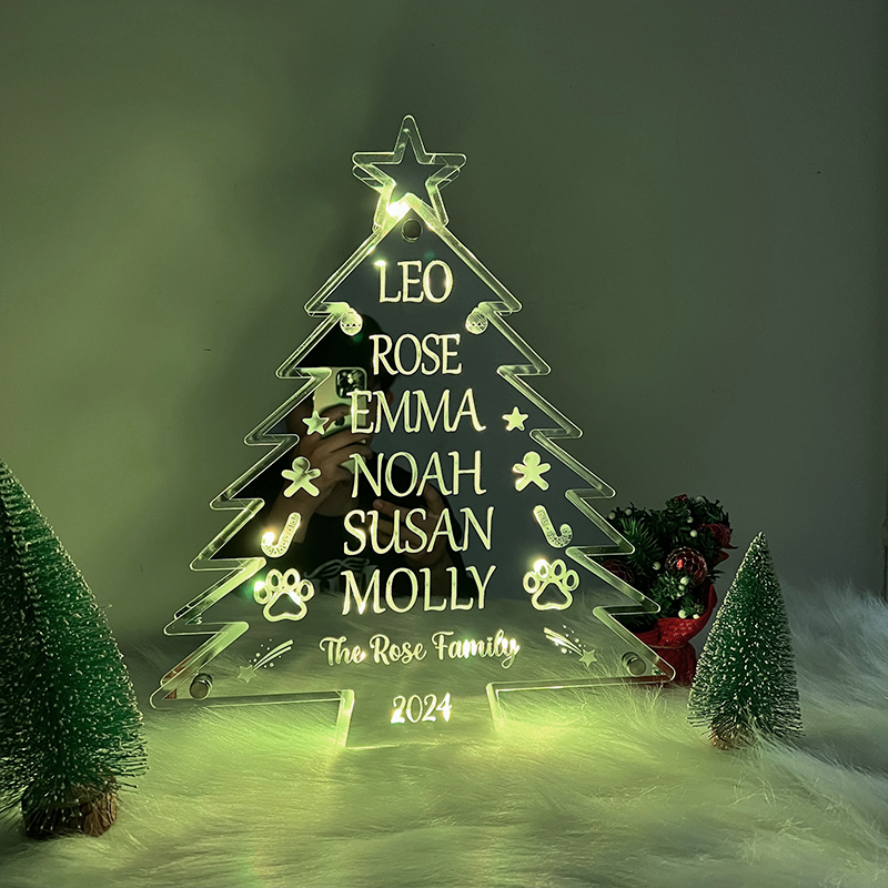 Customized Christmas Tree Gift Night Light