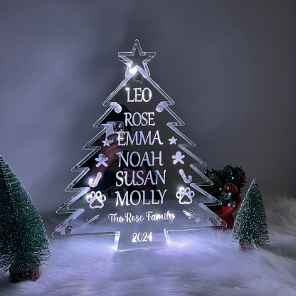 Customized Christmas Tree Gift Night Light