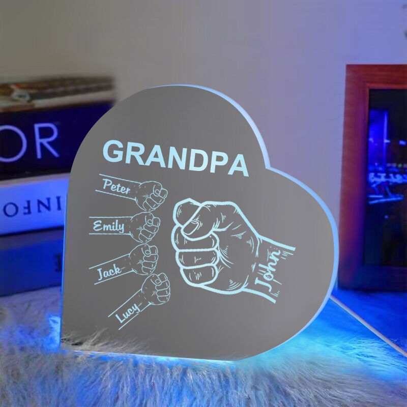 Personalized Heart Shaped Mirror Light