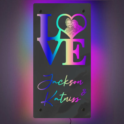 Personalized Led Mirror Lamp Custom Photo Cool Gift For Girlfriend