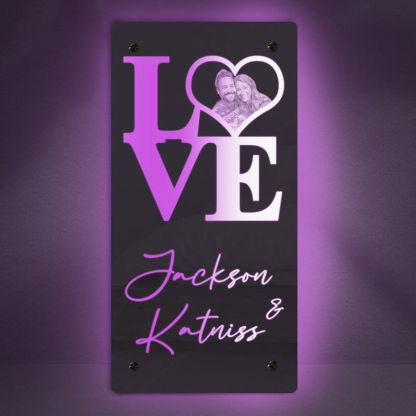 Personalized Led Mirror Lamp Custom Photo Cool Gift For Girlfriend