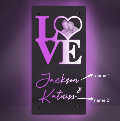 Personalized Led Mirror Lamp Custom Photo Cool Gift For Girlfriend