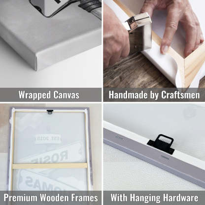 Personalized Couple Names Street Heart Sign Canvas Wall Art Frame