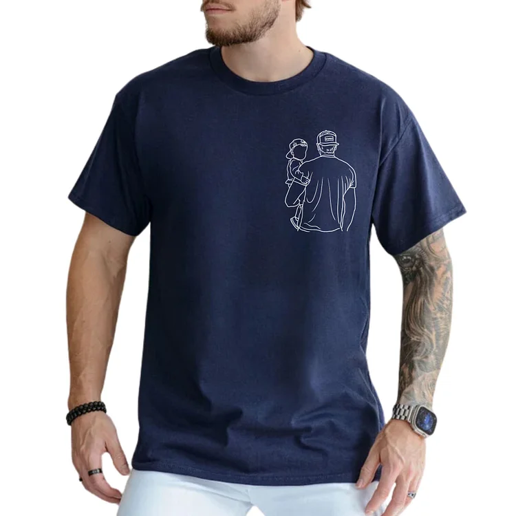 Dad and me-Custom Photo Shirt For Dad, Gift for Husband