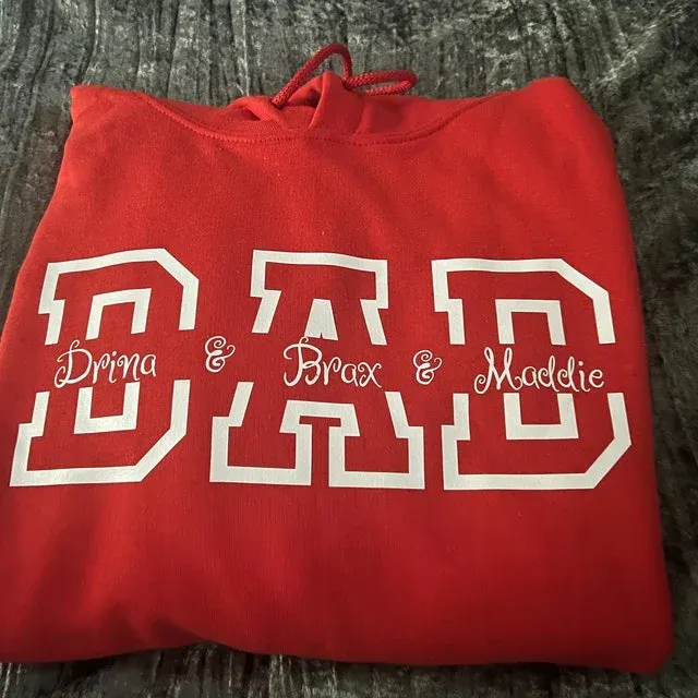 Personalized Dad Hoodies - Custom Dada Hoodie with Kids' Names, Perfect Gift for Father's Day