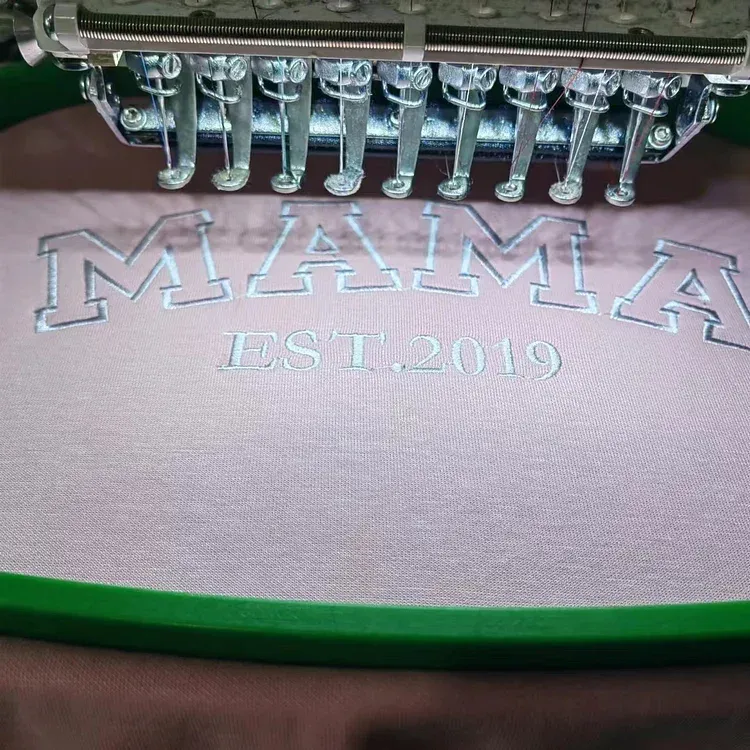 Personalized Dad & Mama Embroidered Sweatshirt With Date & Name, Father's Day Gift