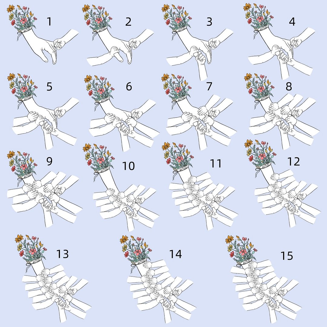 We Love You Mommy Hand Holding - Personalized Flower Shadow Box 