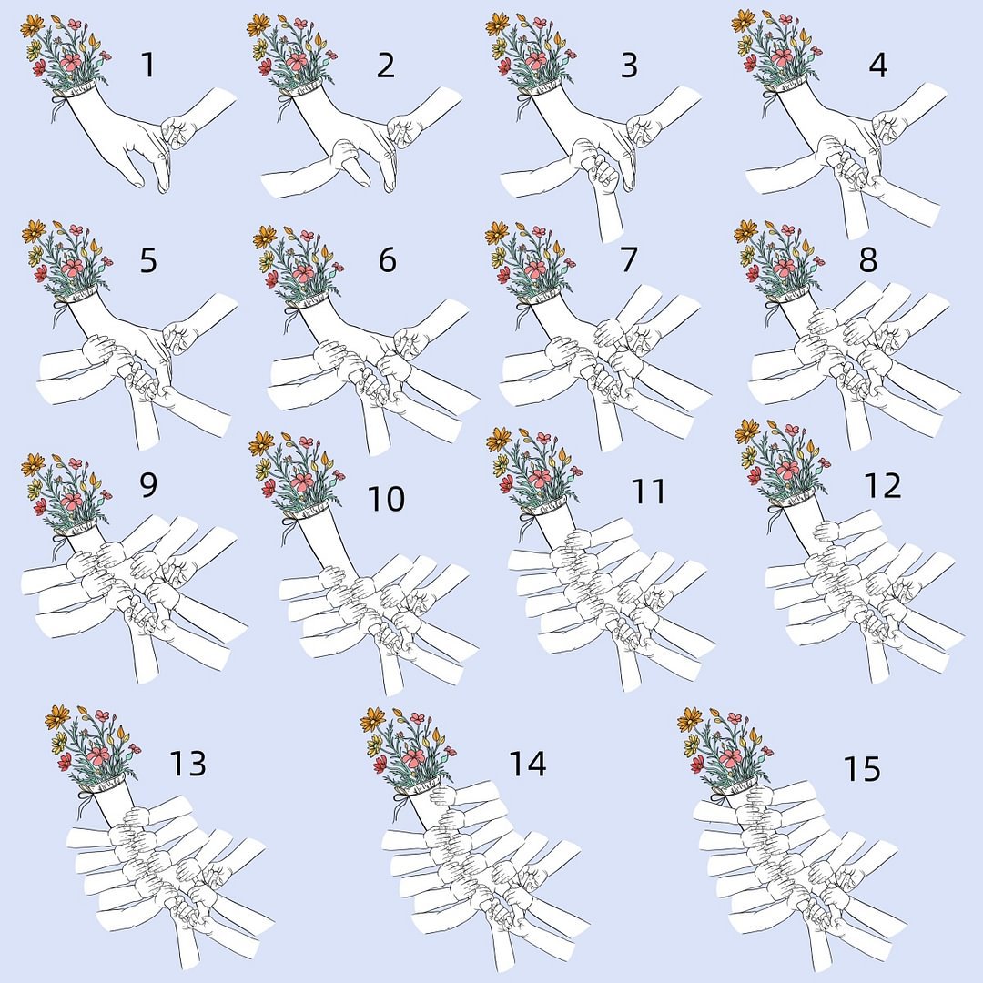 We Love You Mommy Hand Holding - Personalized Flower Shadow Box 