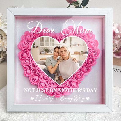 Personalized Custom Dear Mom I Love You Forever Flower Shadow Box Gift For Mom