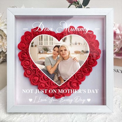 Personalized Custom Dear Mom I Love You Forever Flower Shadow Box Gift For Mom