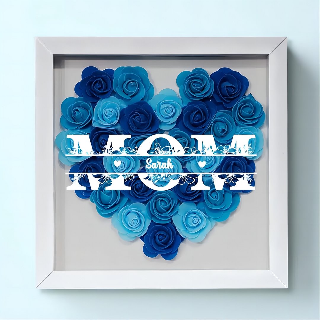 Every Mom Deserves Flowers - Family Personalized Custom Flower Shadow Box - Mother's Day, Gift For Mom, Grandma -Creatgifts