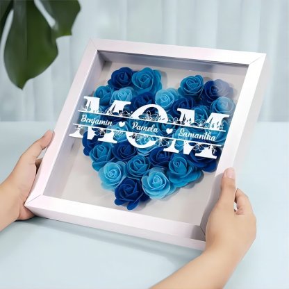 Every Mom Deserves Flowers - Family Personalized Custom Flower Shadow Box - Mother's Day, Gift For Mom, Grandma -Creatgifts