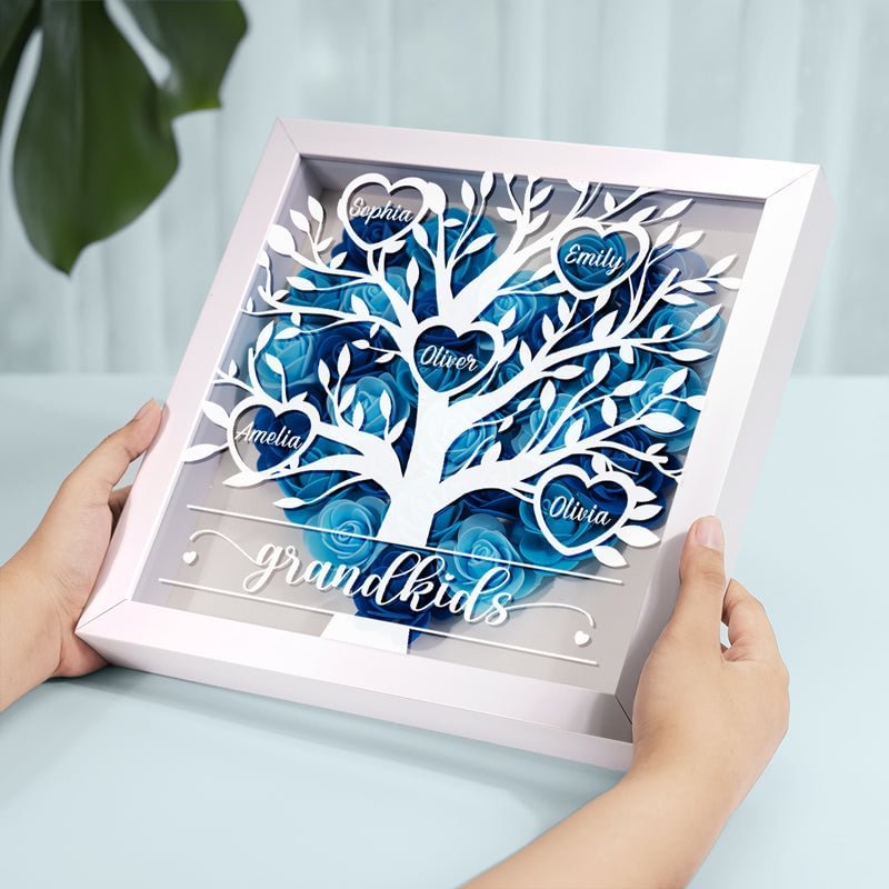 Mothers Are The Necessity Of Invention - Family Personalized Custom Flower Shadow Box - Mother's Day, Gift For Mom, Grandma -Creatgifts
