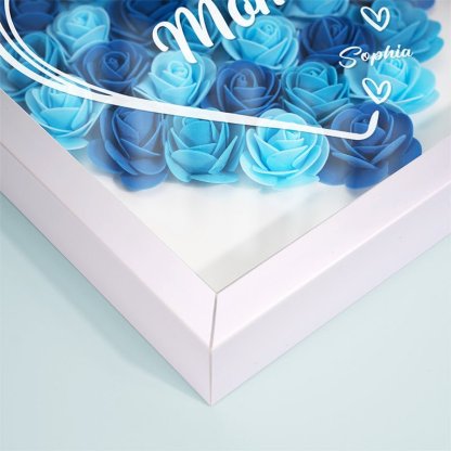 Motherhood Is The Only Thing In My Life - Family Personalized Custom Flower Shadow Box - Mother's Day, Gift For Mom, Grandma -Creatgifts