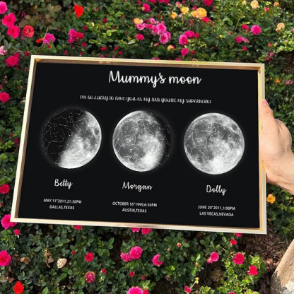 Mother's Day Special Gift Customized Special Anniversary Moon Night Sky Family Gift - Mummy's Universe, Mum's Moons-Creatgifts