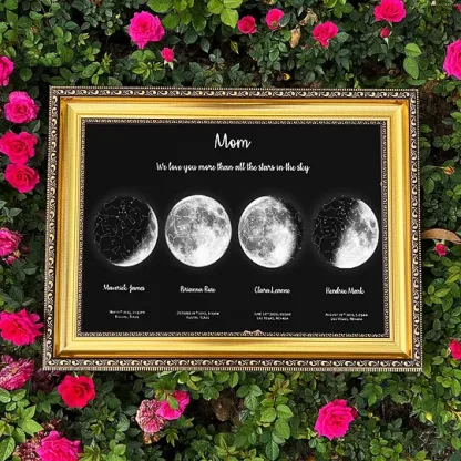Mother's Day Special Gift Customized Special Anniversary Moon Night Sky Family Gift - Mummy's Universe, Mum's Moons-Creatgifts