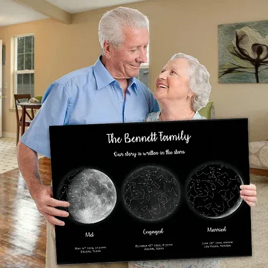 Mother's Day Special Gift Customized Special Anniversary Moon Night Sky Family Gift - Mummy's Universe, Mum's Moons-Creatgifts