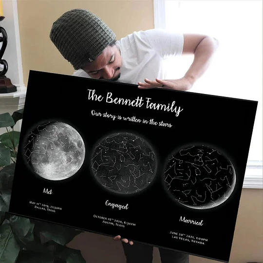 Mother's Day Special Gift Customized Special Anniversary Moon Night Sky Family Gift - Mummy's Universe, Mum's Moons-Creatgifts