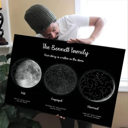 Mother's Day Special Gift Customized Special Anniversary Moon Night Sky Family Gift - Mummy's Universe, Mum's Moons-Creatgifts