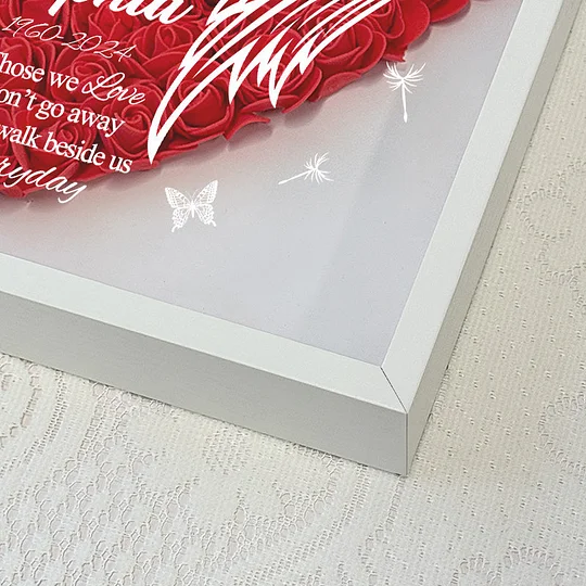 Personalized Flower Shadow Box - Gift For Loss Memorial Gift