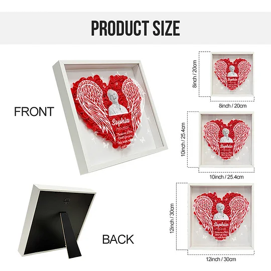 Personalized Flower Shadow Box - Gift For Loss Memorial Gift