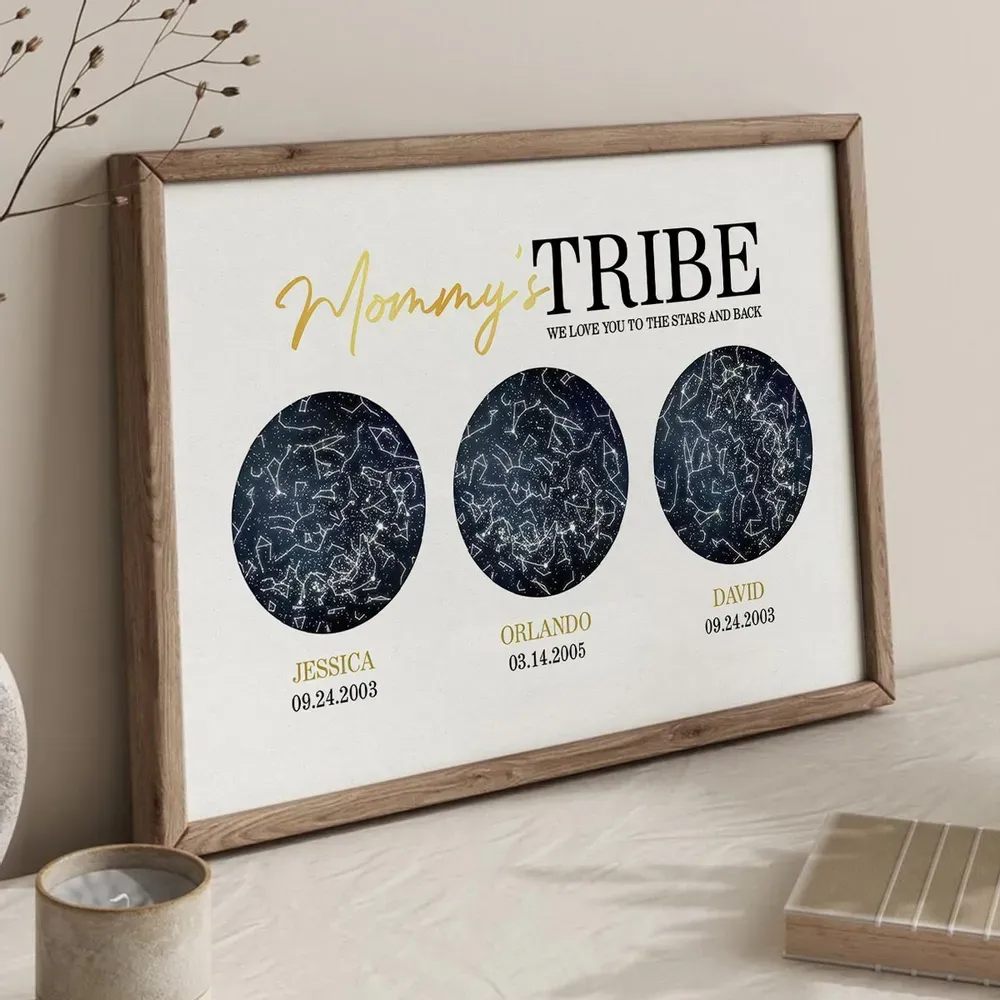 The Night Your Children Were Born Custom Star Frame, Perfect Mother's Day Gift Birthday Gift For Mom-Creatgifts