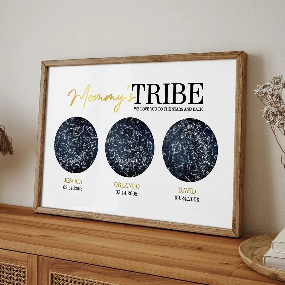 The Night Your Children Were Born Custom Star Frame, Perfect Mother's Day Gift Birthday Gift For Mom-Creatgifts