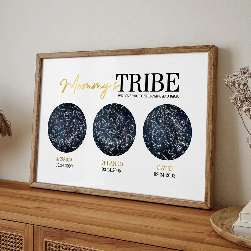 The Night Your Children Were Born Custom Star Frame, Perfect Mother's Day Gift Birthday Gift For Mom-Creatgifts