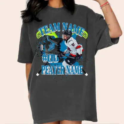 Baseball/Football/Soccer/Softball/Hockey Shirt Personalized Photo Shirt Custom Sports Mom Football Season Ball-Creatgifts