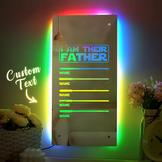🔥 Father's Day Hot Sale 🔥 I Am Their Father Lightsaber Mirror Lamp
