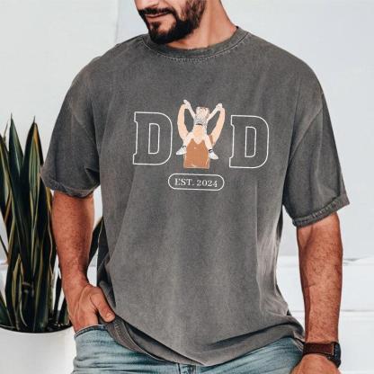 Personalized Dad Portrait Shirt, Custom Happy Father's Day Gift 2025