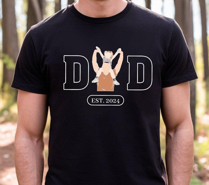 Personalized Dad Portrait Shirt, Custom Happy Father's Day Gift 2025