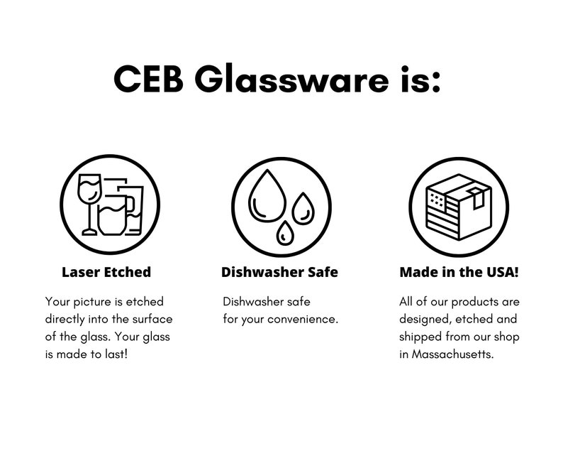 Etched Picture Rocks glass | Father's day, dad gifts, personalized whiskey glass, personalized glassware, custom portrait, unique dad gifts