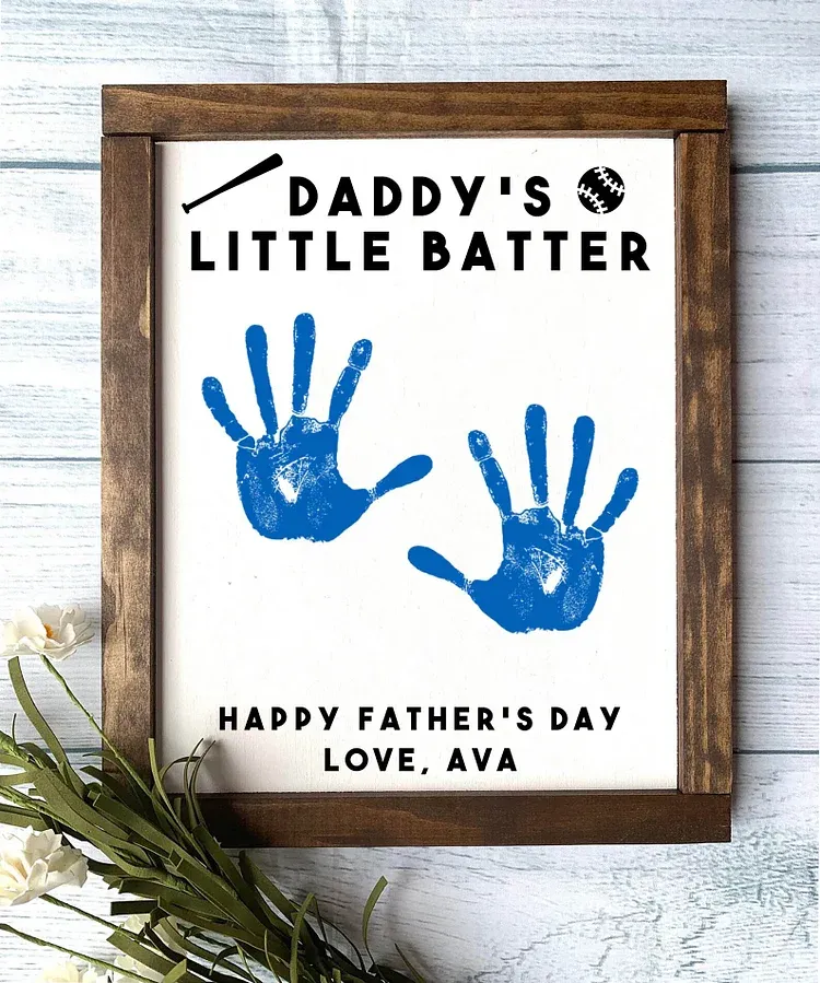 Daddy's Little Helpers - Father's Day Gift, Father's Day Wooden Sign, DIY Handprint Sign, Gifts for dad, Child's Handprint Sign, DIY Kit