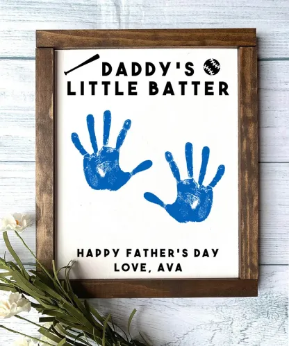 Daddy's Little Helpers - Father's Day Gift, Father's Day Wooden Sign, DIY Handprint Sign, Gifts for dad, Child's Handprint Sign, DIY Kit