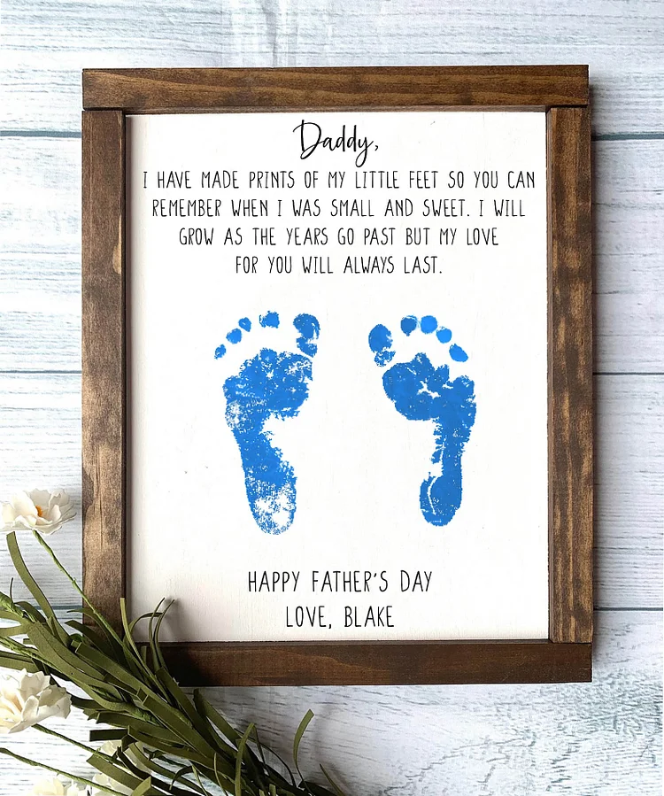 Daddy's Little Helpers - Father's Day Gift, Father's Day Wooden Sign, DIY Handprint Sign, Gifts for dad, Child's Handprint Sign, DIY Kit