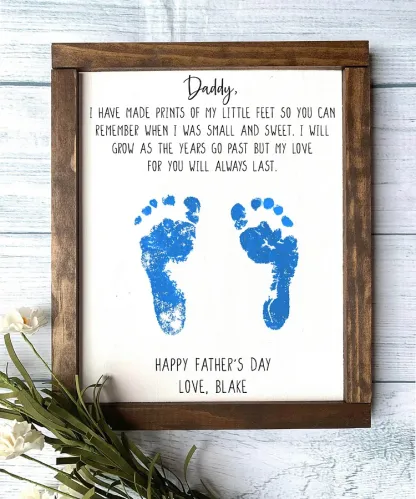 Daddy's Little Helpers - Father's Day Gift, Father's Day Wooden Sign, DIY Handprint Sign, Gifts for dad, Child's Handprint Sign, DIY Kit