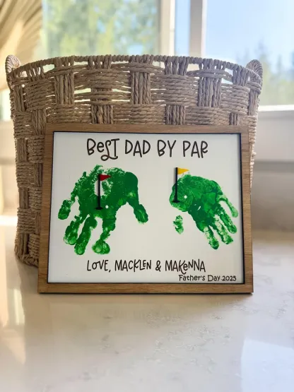 Father’s Day Golf Handprint DIY Wood Sign